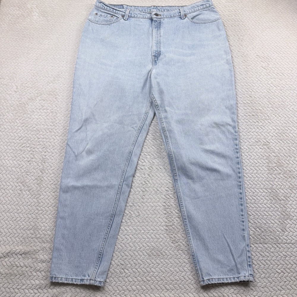 Vintage Levi's 550 Relaxed Fit Tapered Jeans Womens 22W High Rise Denim USA 90s